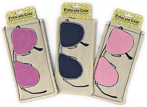 EYEGLASS CASES, SUNGLASS CASES, SOFT GLASSES CASES, SOFT POUCH, CUTE COLORS, FUN DESIGNS, (Aviator)