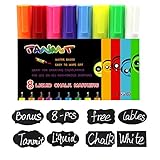 Tanmit Liquid Chalk Markers,8 Pack Neon Color Back to School