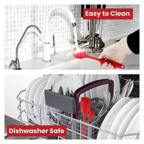 Silicone Spatula, 2 Pcs Spatulas Silicone Heat Resistant, Baking Cooking Spatula Set, Rubber