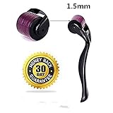 Derma Roller- 540 Ultra Titanium Microneedles, Non-Invasive Powerful Skin Therapy for Home Use, Facial Care, 1.5 mm. Includes Storage Case