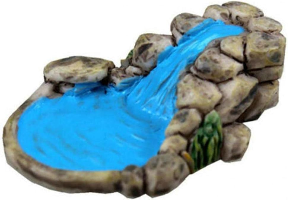 LNYMZD Blue Micro Landscape Fairy Garden Miniature Pond Ornaments Kit for Fairy Lawn Mountain Stream Decoration Home Craft Accessories Statues Figures and Statues