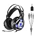 Kekilo Gaming Headset with Mic for Xbox One PlayStation 4 PS4 PC - 3.5mm Surround Sound, Noise Reduction Game Headphone with LED Light for Nintendo Switch, Laptop, Tablet, Smartphone