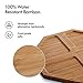 VonShef Jigsaw Platter Cheese Board with Display Stand, Natural Bamboo Wooden Charcuterie and Meat Serving Boards, 4 Connecting Coaster Plates Included, H6 X W6 X D0.5 Inches