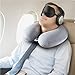 Travel Pillow Set, VenusCare Neck Support Memory Foam Pillow with Natural Mulberry Silk Black Sleep Mask