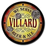 Villard Family Name Beer & Ale Neoprene Coasters