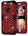 TOPSKY Compatible with iPhone 6s Plus Bling case, iPhone 6s Plus Bling case, [Shock Absorption] Studded Rhinestone Bling High Impact Resistant Armor Defender Case for iPhone 6 Plus and iPhone 6s Plus, Red-Black