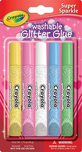Crayola Valentine's Day Super Sparkle Washable Glitter Glue