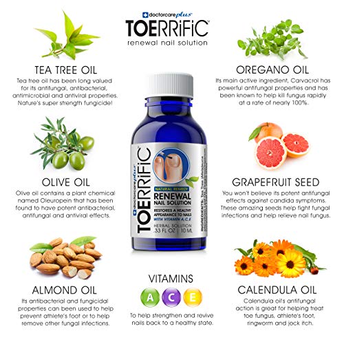 Natural Toenail Fungus Treatment - All Natural Anti fungal Nail & Toe Nail Renewal with Tea Tree, Oregano & Essential Oils, Restore Damaged Yellow Thick Discolored Nails Back to Health by Toerrific - Thumbnail 4