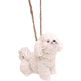 Snowy Bichon Frise Hanging Christmas Ornament, Unique Hanging Dog Ornament, Gift for Dog Lovers, 2.25 Inches