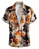 Men's Hawaiian Shirt Funky Blue Beach Printed