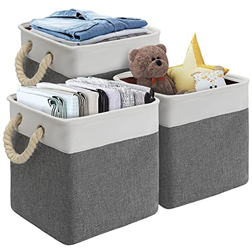 EXTREE Cube Storage Bins 12x12 Cubbies Storage Cubes, Collapsible Square Foldable Fabric Cubby