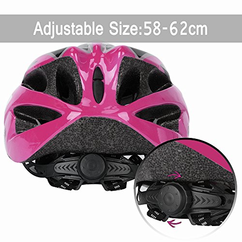 GIORO Ultralight Adult Cycling Bike Helmet for Men Women Specialized Road Urban Mountain Bicycle Safety Protection Certified with Removable Visor and Quick Release Adjustable Strap (Pink & Black) - Thumbnail 4
