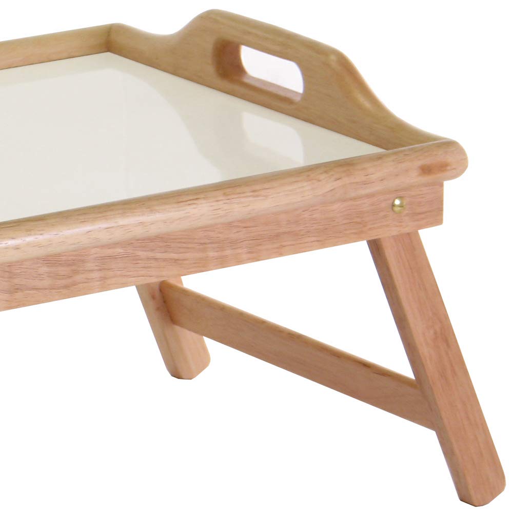 Winsome Wood Sherwood Bed Tray, Natural and white top Buy Online in