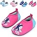 JIASUQI Kids Boys Girls Fashion Barefoot Aqua Water Skin Shoes for Beach Sand Swim Aerobics,Pink Dophin 12-18 Months