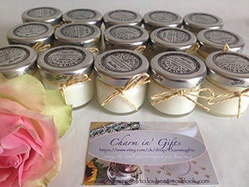 15 Mini candles, favour candles, natural mini jar candles, baby shower ,hen party, wedding candles, organic gifts for guests, eco soy candles