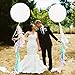AZOWA White Balloons 36 Inch Big Round Balloon Pack of 6