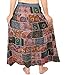 WEVEZ Pack of 3 Hippie Tiered Maxi Long Vintage Patch Skirts Acid Wash