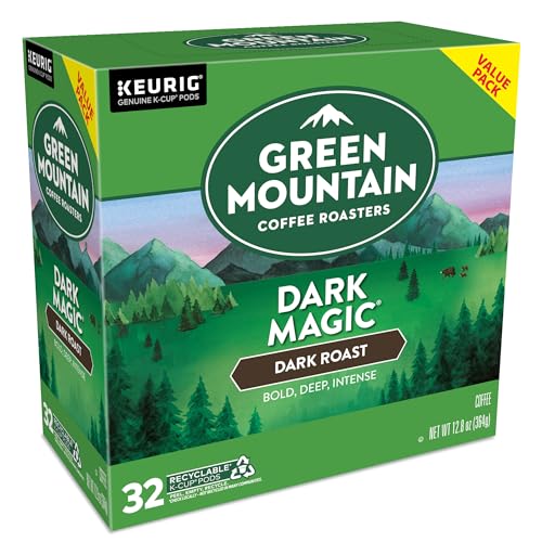 GREEN MOUNTAIN COFFEE ROASTER DARK MAGIC KEURIG SINGLE-SERVE K-CUP PODS, DARK ROAST COFFEE, 32 COUNT