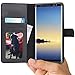 Abacus24-7 Samsung Galaxy Note 8 Case, Leather Wallet with Flip Cover, Credit Card Pockets and Stand, Black