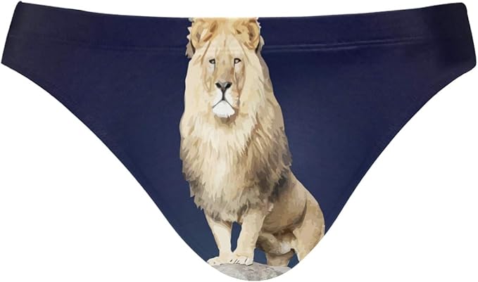 Fantazio Herren-Bikini mit Löwenmotiv: Amazon.de: Bekleidung