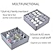 YOMFUN Socks Organizers Underwear Drawer Organizer, Foldable Cloth Dresser Organizer for Socks,Ties,Underwear,Tank Tops,Baby T-Shirt-Shorts,Belts,Small Stuff,Set of 2 (Gray)