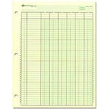 NATIONAL Analysis Pad, 6 Columns, Green Paper, 11 x 8.5