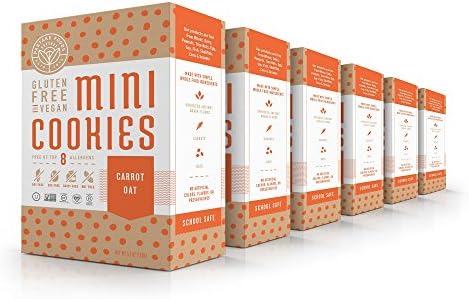 Partake Foods Nut Free, Gluten Free, Soy Free, Vegan Mini Cookies (Carrot Oat Mini Cookies, 6-Pack)