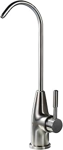 Water Filter Faucet, Fits Most Reverse Osmosis Water Filtration System, Kitchen Bar Sink Purifier Drinking Water Faucet, Stainless Steel,Lead-Free, Brushed, Single Handle