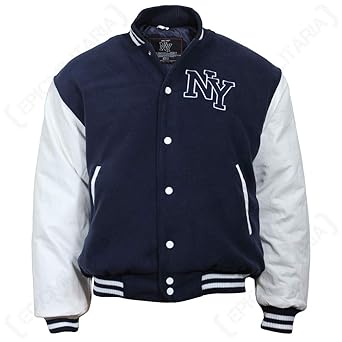 Mil-Tec NY Baseball Jacke m. Patch schwarz/weiß