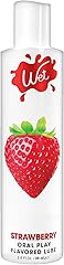 Wet Sexy Strawberry Premium Flavored Edible Lube for Men, Women and Couples | Long-Lasting, Condom Safe, Sugar Free, 3 fl oz