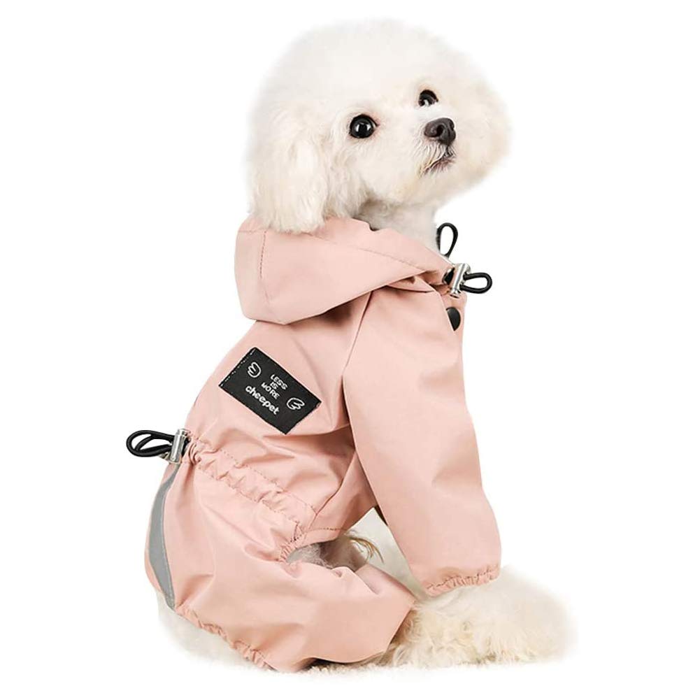 ETOPARS Waterproof Dog Coat, Pet Waterproof Winter Clothes with Hat, Outdoor Breathable Reflective Pet Raincoat, Lightweight Reflective Rain Jacket for Dogs