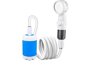 Upgraded Portable Camping Shower Pump, Type-C Rechargeable Electric Outdoor Shower, 3-Mode Shower Head for Camping, Hiking, T