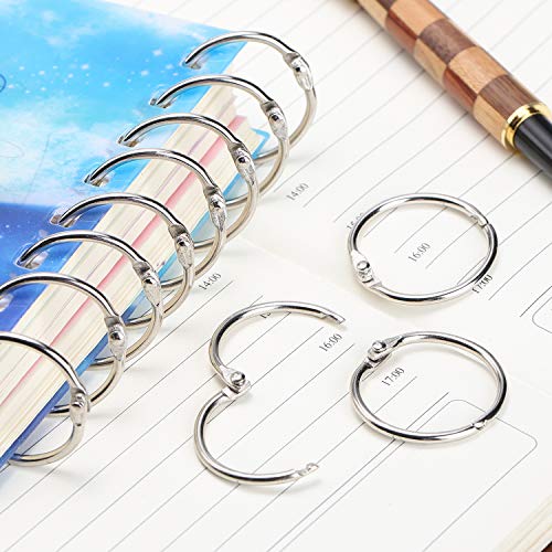 thumbnail image 2 of Aazon.co : Binder Rings 1 Inch 85 Pcs- Nickel Plated Silver Etal 2 of 10