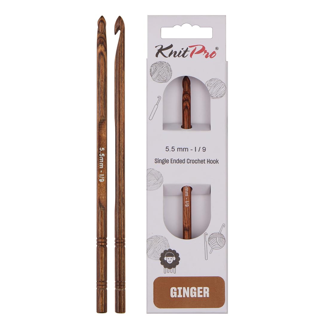 KnitPro Ginger Single Ended Crochet Hook | 5.50mm — image 1