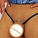 FORNY Mens Sexy Metal O-Ring Cotton Open Pouch Lingerie G-String Thong Panties (#1)