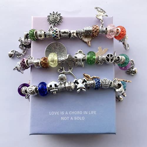 Joojus Bracelet Making Craft Kit for Girls Jewelry Gift Idea for Teen Girls, Charm Bracelets Kit with Beads, Jewelry Pendant Charms, Bracelets Necklace String for DIY Bracelets Craft Necklace Making