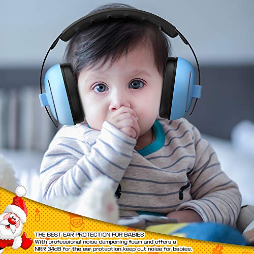 Baby Headphones Baby Ear Protection - Noise Cancelling Headphones for Babies, Toddlers and Infants (Blue)