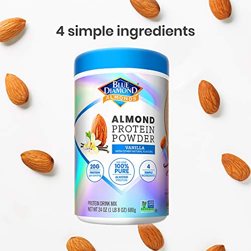Blue Diamond Almonds Almond Protein Powder, Vanilla 20g Protein