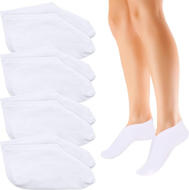 Scettar Moisturizing Foot Socks 4 Pairs Overnight Cotton Spa Socks Dry Feet