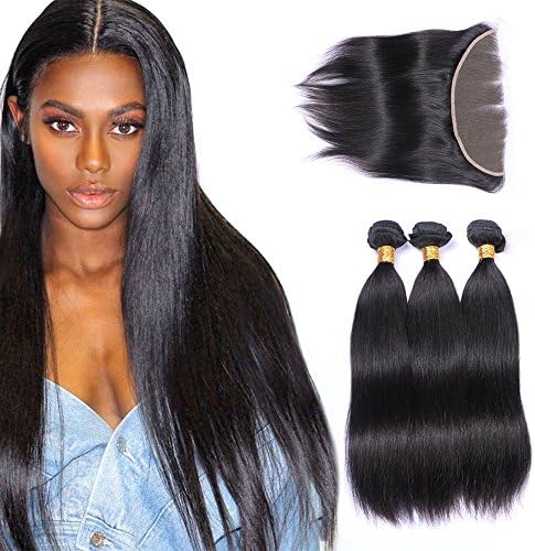 Brazilian Virgin Straight Hair 3 Bundles 14 14 14 Inch 100% Unprocessed Virgin Remy Hair Straight Human Hair Bundles Natural Black Bundles Weave Hair Extensions For Black Women