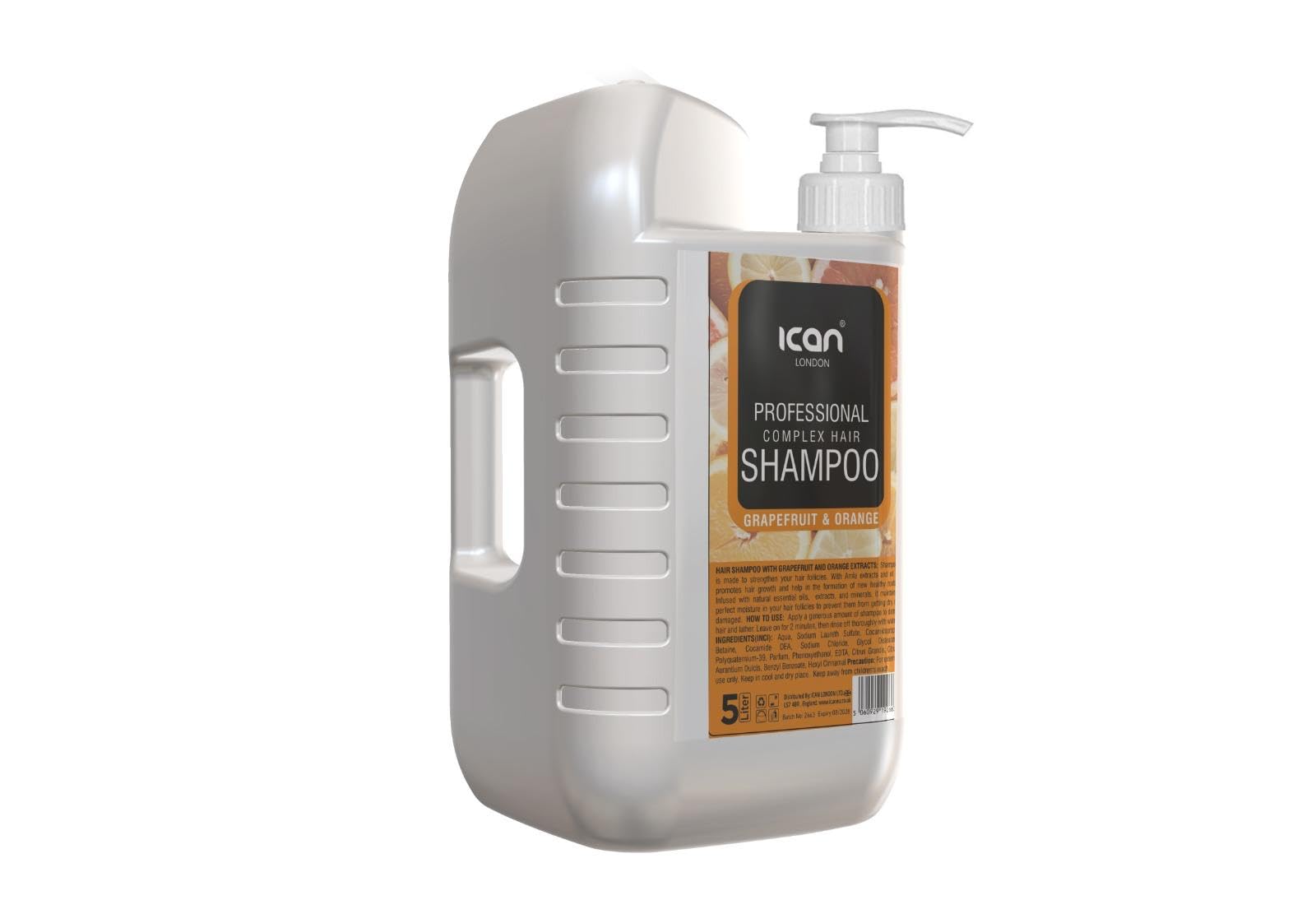 ican London Professional Salon Size Grapefruit & Orange Shampoo 5 litre