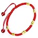 Be Nice Handmade Unisex Kabbalah Red String Bracelet with lucky gold beads- Good for Wealth and Love (7 inches, 6 beads)