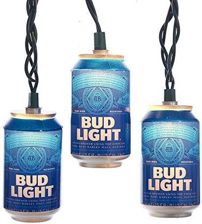 Kurt Adler 10-Light Bud Light Beer Can Light Set