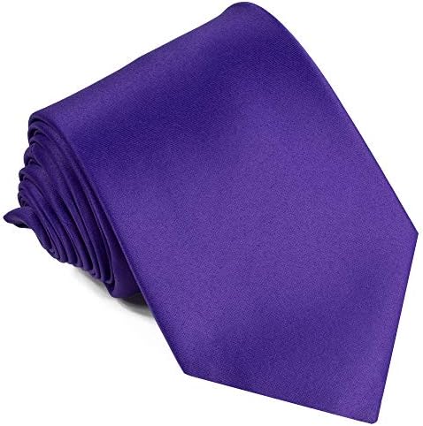 Ties For Men Satin Necktie - Mens Solid Color Neck Tie Wedding Neckties