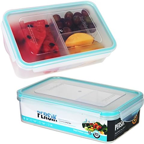 Premium Leak Proof Lunch Box Containers - 27 oz. (800 ml), Bento Meal Prep Containers BPA free, with 3 Divided Removable Compartment Portion Control, for Kids &amp; Adults - Easy to Open and Close