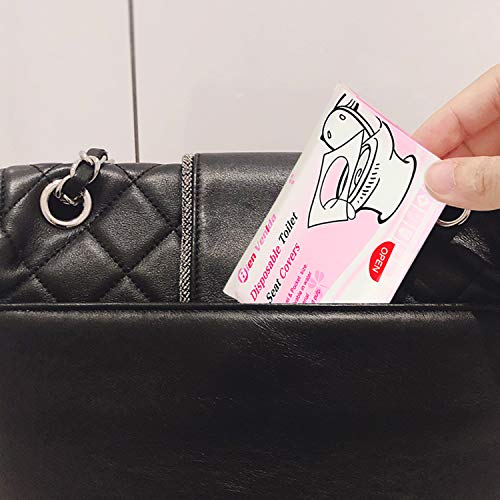 image for DOTSOG Flushable Paper Toilet Seat Covers, 10 Travel Packs (100 Covers