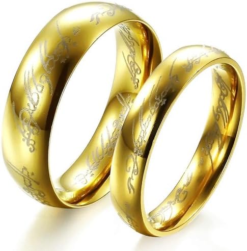 Dreamslink Lord Of The Rings Stainless Steel 6MM For Men,4MM For Women