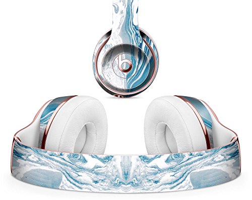 Marble Pattern Design Skinz Premium Full-Body Cover Wrap Decal Skin-Kit for the Beats by Dre Solo 2 (Wired) - Mixtured Blue 57 Textured Marble