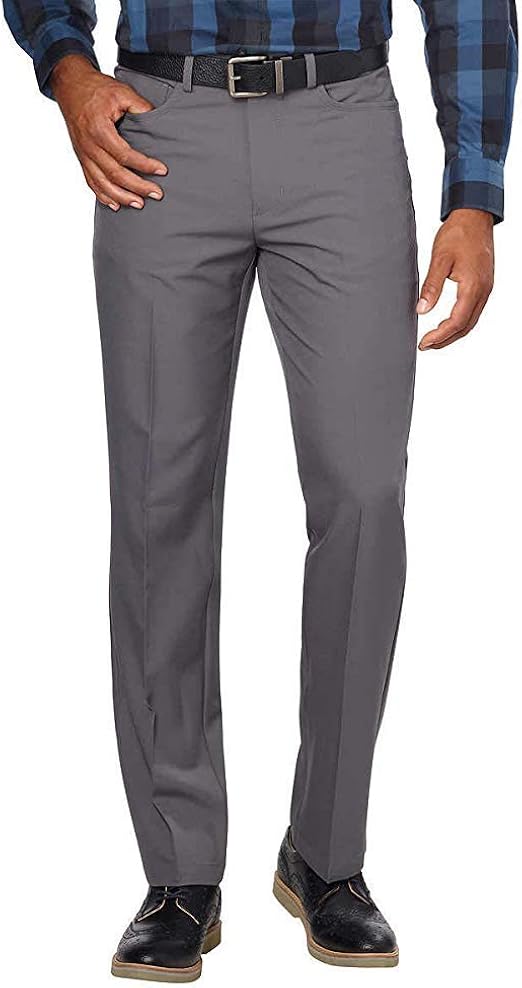Greg Norman Men's Ultimate 5 Pocket Travel Pant (Grey