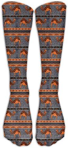 HenSLK Vintage Hapy Camel Ethnic Casual Novelty Calf Long Sock Crew Athletic Tube High Stockings Sport